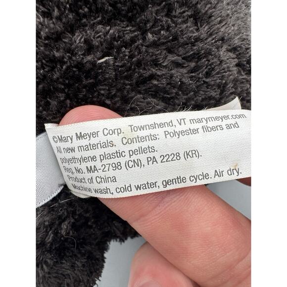 Mary Meyer Sweet Rascals Black Bear Floppy Plush In Scarf 8” Stuffed Animal - Picture 8 of 10